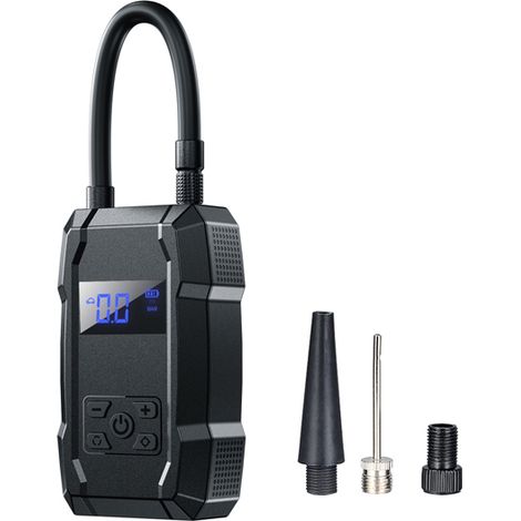 WEKOME Pi801 - Pompa elettrica portatile per auto + Power Bank 2000 mAh (Nero) (1/5)