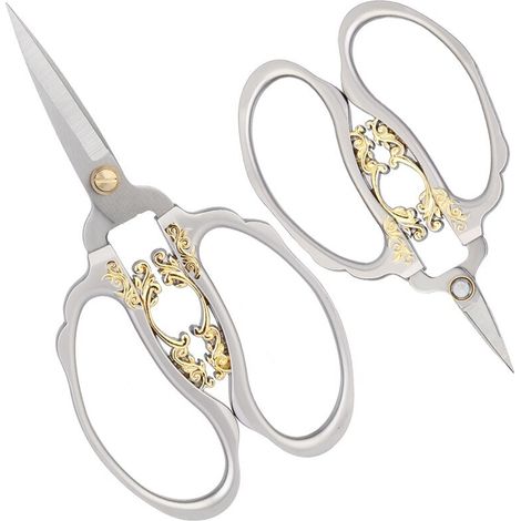 Vintage Scheren-Set, kleine Größe, Schneiderschere, scharfer Fadenschneider.
