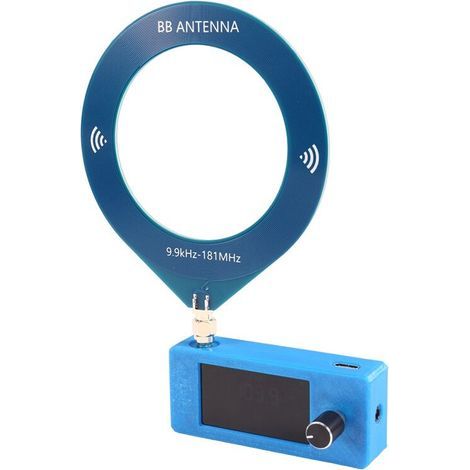 Compatible avec l'interface radio SMA SI4732, radio USB AM/FM LSB à bande complète de 0,5 à 108 MHz avec antenne boucle et écran IPS de 1,9 pouce, bleu. (1/5)