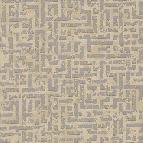 Graphic wallpaper wall Profhome 386952 non-woven wallpaper textured with geometric shapes glittering brown silver beige gold 5.33 m2 (57 ft2) (1/5)