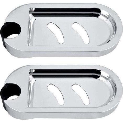pair Douche Porte-Savon, 2 Pièces Porte-Savon pour Barre de Douche éponge Murale Titulaire Savon Saver Plateau étagère de Douche Réglable pour Barre de Douche Diamètre du Trou 25 mm-Fei Yu (1/4)