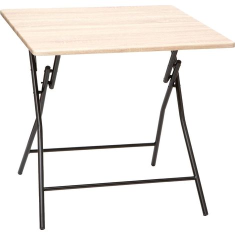 5Five Simply Smart – Table extensible 4 places en MDF E1 – Dimensions 80x80x75 cm – Idéale pour repas en intérieur ou extérieur – Design moderne