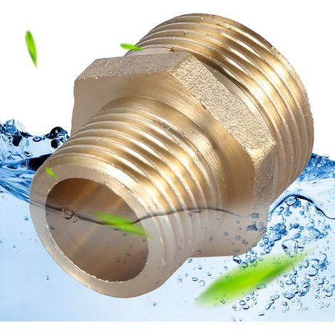 Reduzierstück aus Messing, Sechskantnippel, Außengewinde, 3/4" auf 1/2" Wasserrohrverschraubungen (Verstärkung) (1/5)