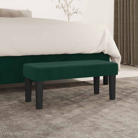 Banc Banc de jardin Banc de table de séjour Vert foncé 70x30x30 cm Velours 91775 (1/5)