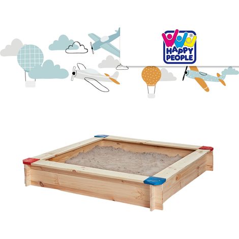 Sandkasten aus Holz 118 x 118 cm