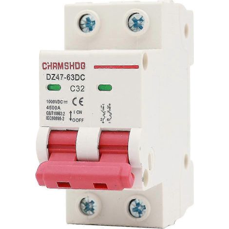 Réplique CC 1000 V 63 disjoncteurs photovoltaïques solaires 2 circuits MCB pôle Amp (1/5)
