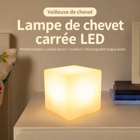 Veilleuse Cube Lumineux LED Lampe Décorative 8 x 8 x 8 cm modèle à piles 9 × 9 × 9 cm 250 g – Livraison gratuite (1/5)