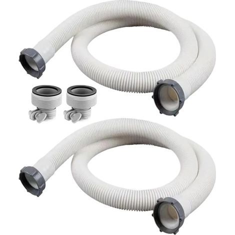 Lot de 2 Tuyaux + 2 Adaptateurs pour Filtre Piscine Intex 29060E, Longueur 150 cm, Diamètre 38 mm (1/5)