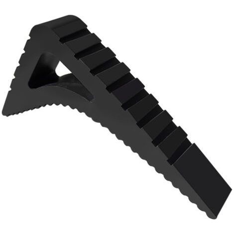 Cale Fenêtre pour Intérieur et Extérieur - Lot de 2 en Noir – Bloque Porte Ouverte – Stoppy Arrêt-Porte en Caoutchouc – Bloc Fenêtre Ouverte - Butoir de Porte en Plastique (1/4)