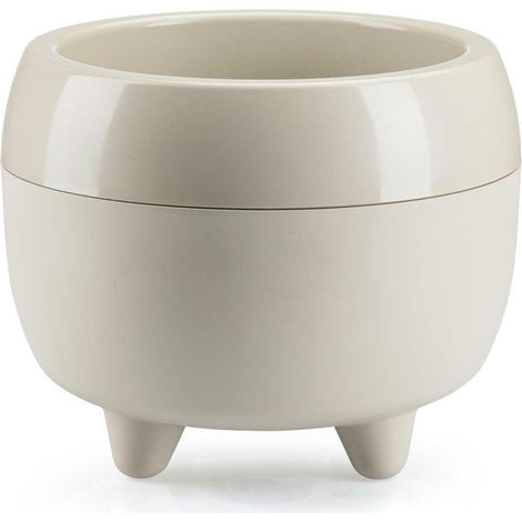 Pot de fleurs Botanica beige sur pieds 23 x h 18 (1/4)