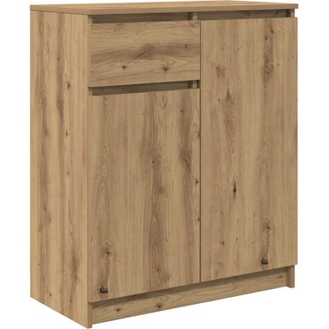 Maison La Vie - Buffet Salon Moderne - Meuble de rangement - avec tiroir chêne artisanal 71x35x84 cm bois ingénierie bu2207
