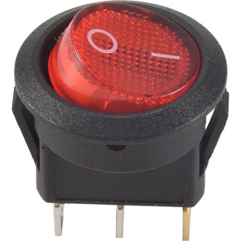 Convient pour un interrupteur à bascule marche/arrêt bipolaire rouge à 3 broches de 20 mm (1/3)