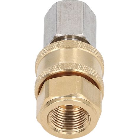Raccord de nettoyeur haute pression 5000PSI, adaptateur tuyau de lavage, connecteurs mâle femelle, filetage G3/8in, prise et fiche, 2 pièces. (1/5)