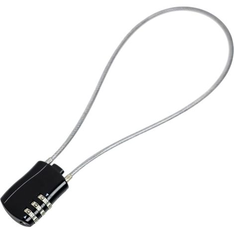 Cadenas à Câble Rétractable, Cadenas à Câble Antivol, Cadenas à Combinaison Numérique avec 40 cm Câble Cadenas antivol pour Moto, Vélo, Valises (1/5)