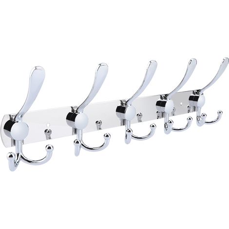 Multifunktionaler Wandhaken aus Edelstahl, Handtuch- und Huthalter fürs Badezimmer, Set mit 5 robusten Haken. (1/5)