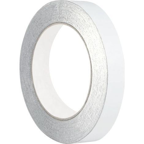 Aluminium Adhesive Tape, Ventilation Tape, Silver, for Sealing Connecting Points, Choice of Size 15 mm x 50 m (1/4)