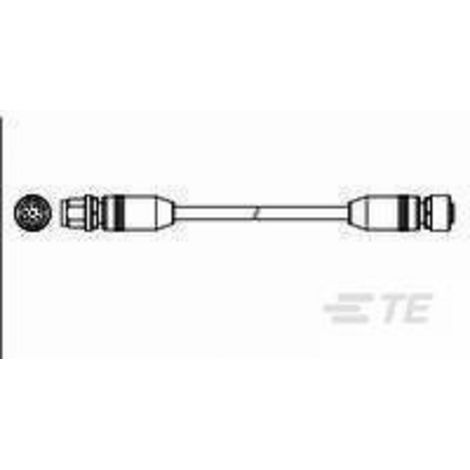 TE Connectivity 2273115-4 Sensor-/Aktor-Anschlussleitung M12 Stecker, gerade, Buchse, gerade 1.50 m