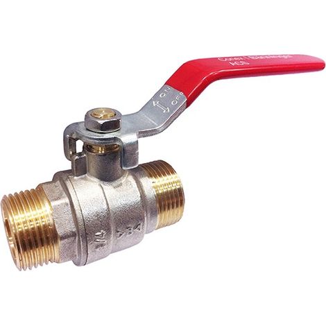 Ibp Bänninger – Vanne papillon laiton passage intégral PN25 mâle-mâle 3/4" (20x27) – Pression 25B – Pour eau – Température max -20°C à 120°C