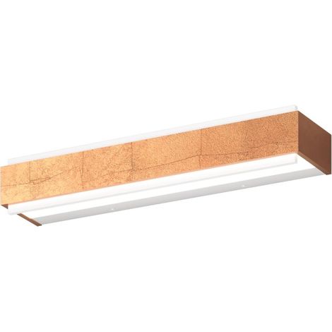 Applique classica top light bios 1213 45 dm led switch 1980lm diffusore alluminio illuminazione modulo integrato, finitura metallo foglia rame