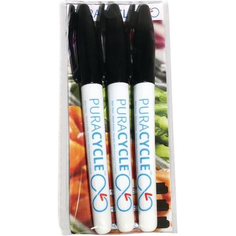 Marqueurs Noirs Alimentaires Permanents - Lot de 3 - Puracycle