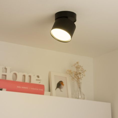Aufbauleuchte schwenkbar GX53 - Farbe: schwarz - LED Leuchtmittel: 6W warmweiß