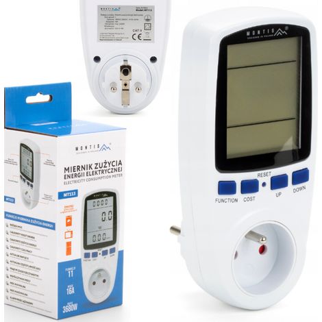 WATT MÈTRE COMPTEUR DE CONSOMMATION D'ÉNERGIE COMPTEUR ÉLECTRONIQUE (1/5)