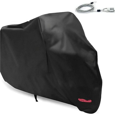 Housse de moto, tissu Oxford 210D, imperméable, solaire et anti-poussière, noir M : 200X90X100cm. (1/5)