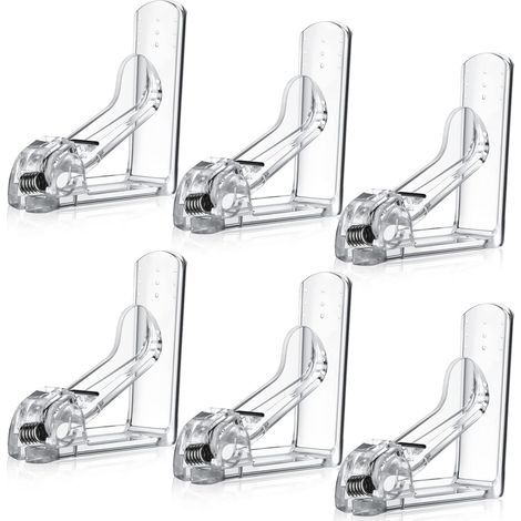 Set di 6 clip in plastica trasparente per tovaglie, ideali per campeggio, picnic, compleanni, matrimoni e ristoranti. (1/5)