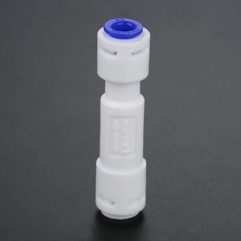 (150 cc - caractéristiques) 1 régulateur de débit d'eaux usées pour système d'osmose inverse, raccord rapide pour tuyau de 1/4" de diamètre extérieur (1/5)