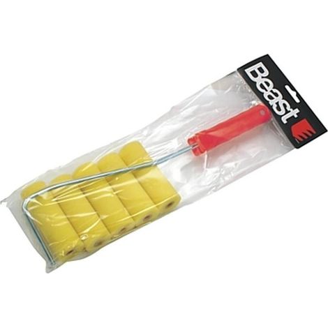 Jeu de Rouleaux de Peinture 5 x 100 mm - Foam - 25 cm - Application Facile et Uniforme - Précision et fiabilité - Beast (1/5)
