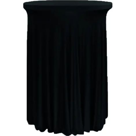TOVAGLIOLO CON GONNA ELASTICA PER TAVOLO DA COCKTAIL Fi80 h:110cm