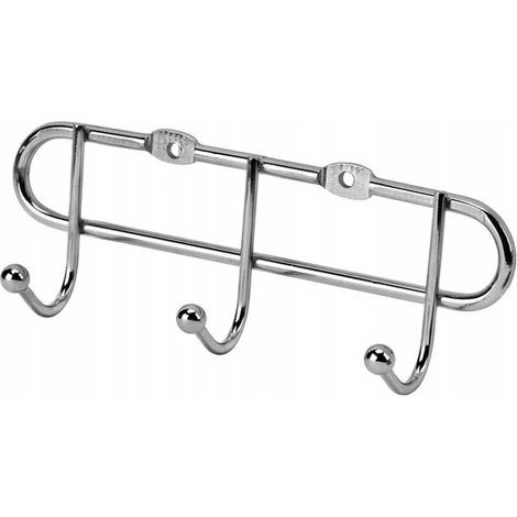 Colgador de pared cromado de 3 brazos