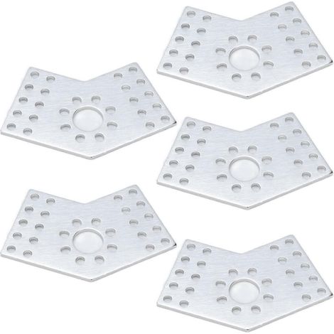 5 plaques perforées en alliage d'aluminium avec système de fixation pour robots, équipements techniques et connexions