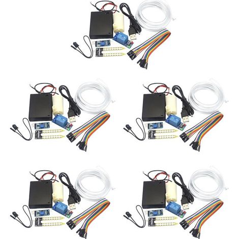 Kit de bricolaje de 5 módulos de riego automático Módulo de riego automático Detección de humedad Bombeo automático de agua