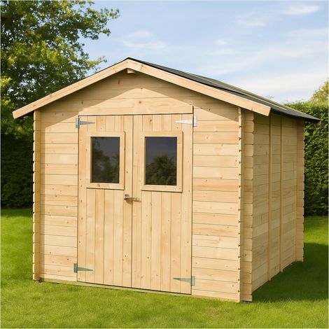 Casetta in legno 2,5x2,5 m Jack con porta doppia finestrata 248x248 CM (1/5)