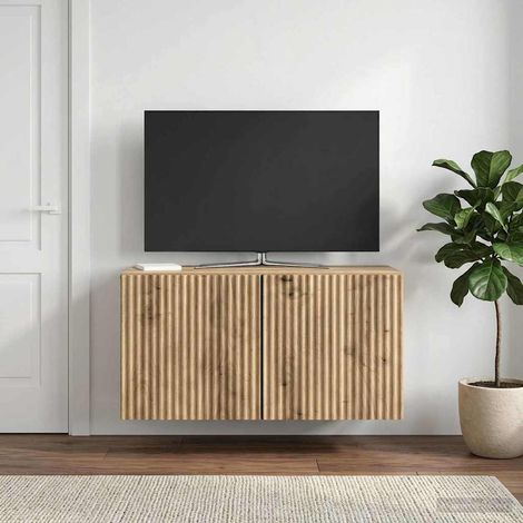 vidaXL Mobile Porta TV da Muro 59,5 x 31 x 30 cm Rovere Artigianale
