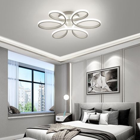 LED Lamp Ceiling Light Cool White Floral Pendant Chandelier, 74CM (1/5)