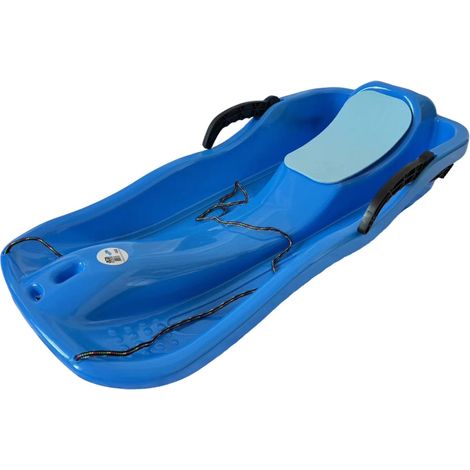 Aga Kinder Schlitten  DS493 Blau, Kinderschlitten aus Kunststoff, Stabiler Schneebob, Rodelschlitten für Kinder