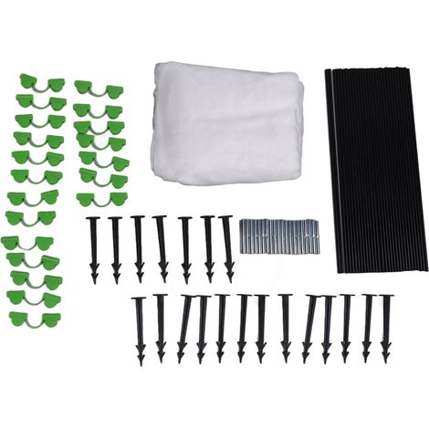 Kit de tunnel de culture en polyéthylène et fibre de verre pour serre, arceaux de jardin à monter soi-même, structure de support, fournitures de jardinage pour plates-bandes surélevées (1/5)