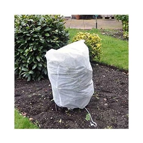 Lot de 4 housses polaires de protection contre le gel pour plantes et arbustes, taille moyenne (80 cm x 60 cm). (1/4)