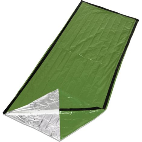 Emergency sleeping bag, suitable for hiking and outdoor camping, 21090 cm, green.