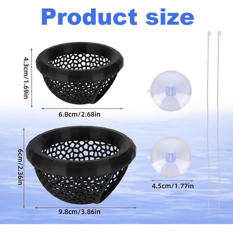 Hamac pour Poisson Combattant Betta Lit de Repos Décoration de l'aquarium Ventouse Flottante 2 Tailles Grand et Petit (1/5)