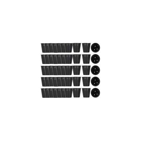 500 macetas de plástico para vivero y propagación de plantas (8 cm x 8 cm) (1/5)