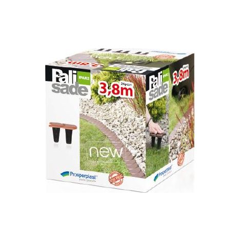 Prosper IPAK2-405U - "Plaska" Steinpalisade, Farbe Steingrau, 383,4 x 11,5 cm, Packung mit 24 Stück. (1/4)