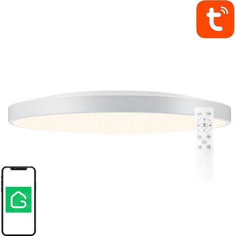 Lámpara de techo inteligente de 32 cm, WiFi/Bluetooth, 16 m, RGBCW, Gosund LB11, 1920 lm, Tuya + mando a distancia. (1/5)