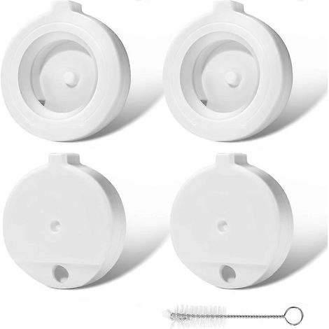 Lot de 4 filtres de rechange pour distributeur d'eau pour animaux Heavy Force 3,6 L/4,6 L/6 L/8 L, filtre de rechange pour eau pour chien, (1 brosse) (1/5)