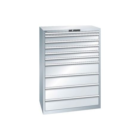 Schubladenschrank H1450xB1023xT725mm 3x100 5x150 1x300mm RAL 5012 LISTA (1/2)