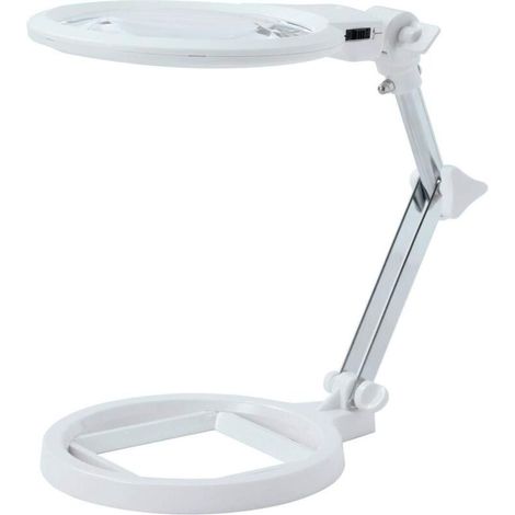 Lampe de Bureau Loupe 2X avec Lumière LED, Optique Mains Libres Illuminée en Verre pour Réparation de Bijoux, Artisanat, Lecture et Travaux de Fermeture 990748 (1/5)