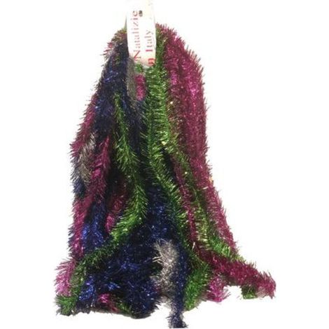 Mazzo di 24 fili festoni 2 metri - multicolore - addobbo decorazione natalizia