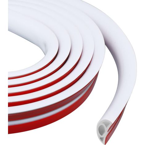 Goulotte Passe Cable Sol, Goulotte Autocollante 20 mm (L) x 10 mm (H) x 3 Mètres de Longueur, Protege Canal De CâBle, pour Câbles électriques Domestiques, Protection de Câble, Cache-Câble, Blanc (1/5)